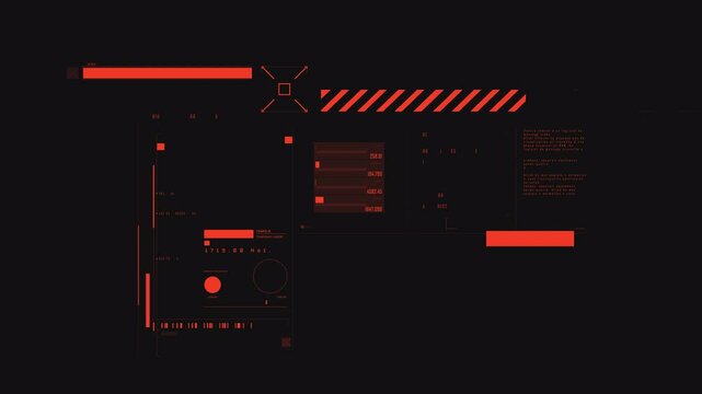 FUI interface element with transparent background