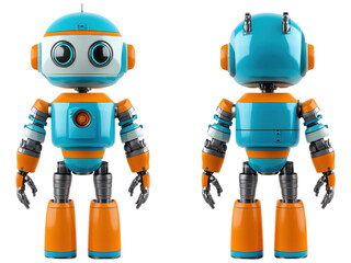 Colorful Retro Robot Character Model