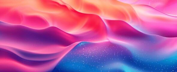 Fototapeta premium Colorful Liquid Flow Abstract Background in Pink Blue Purple Red with Noise Textured Design for Summer Banner and Poster