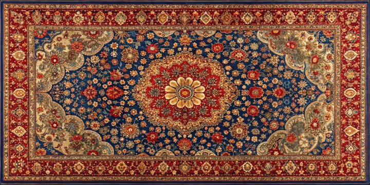 Intricate Floral Pattern on a Persian Rug, Persian rug, rug design