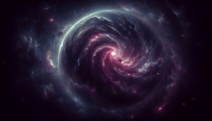 Fototapeta premium Cosmic dark background with faint purple highlights, exuding mystery and elegance.