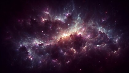 Fototapeta premium Cosmic dark background with faint purple highlights, exuding mystery and elegance.
