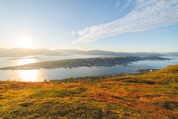 Arctic City At Sunset
