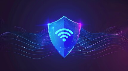 shield icon with wifi signals