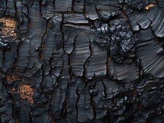 Charred Tree Bark Texture