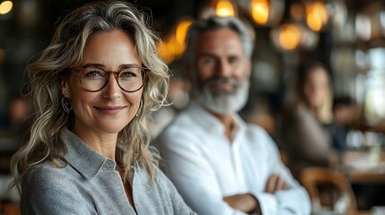 Obraz premium Professional office team in a modern corporate setting