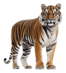 Obraz premium PNG Majestic tiger standing in a natural pose