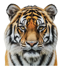 PNG Majestic tiger gazing intently at the camera