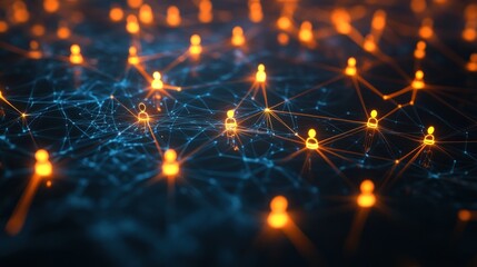 Network of Connections Abstract Illustration