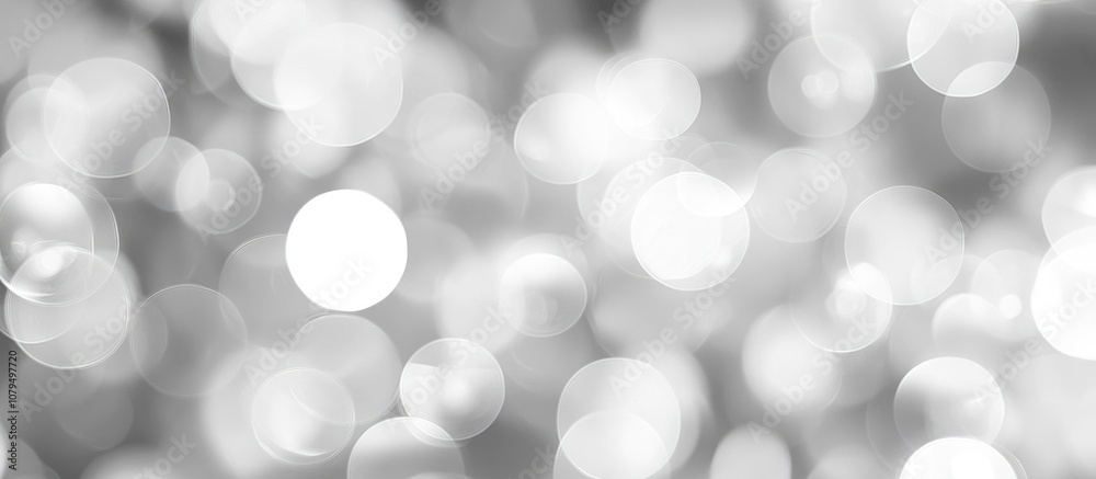 Poster abstract bokeh lights with light gray background