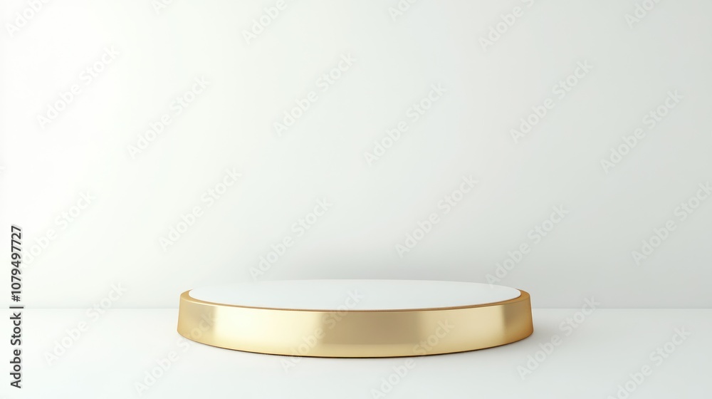 Aufkleber 3D podium on a white background with rendering effect