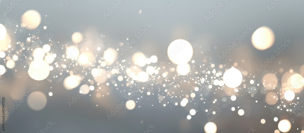 Poster abstract bokeh lights with light gray background