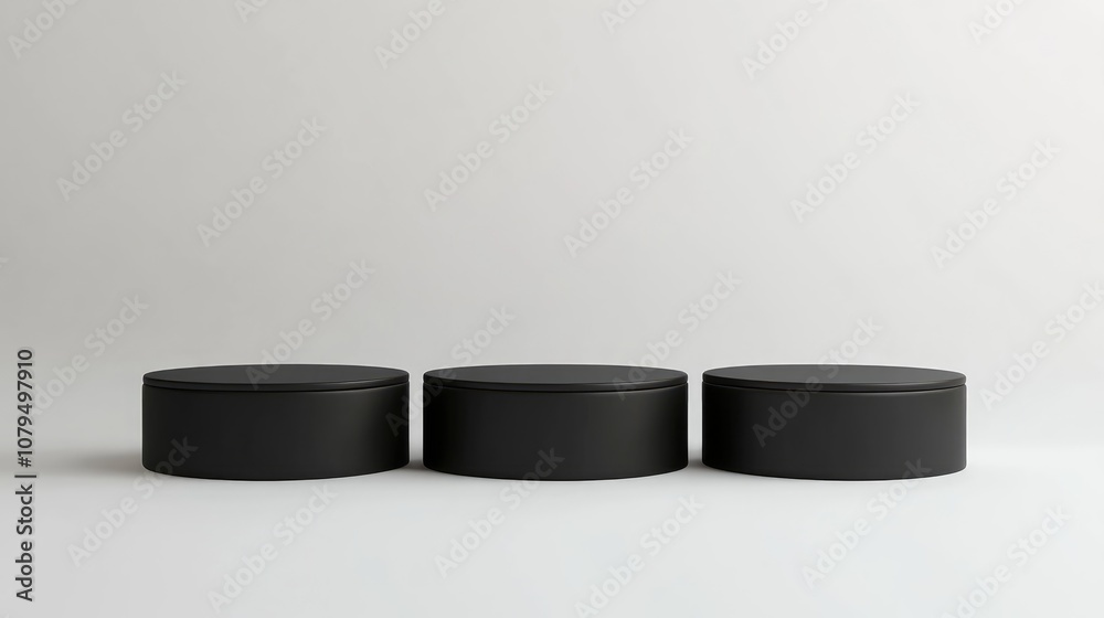 Aufkleber 3D podium on a white background with rendering effect