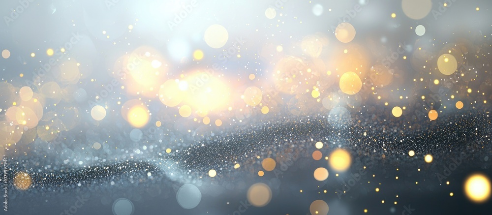 Poster Abstract Bokeh Lights With Light Gray Background
