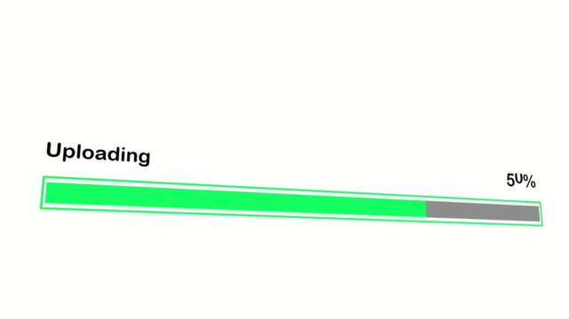 Uploading Progress Bar Animation with white screen - Powered by Adobe