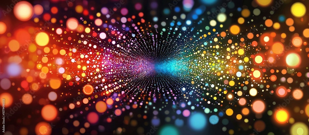 Poster amazing design colorful dots abstract