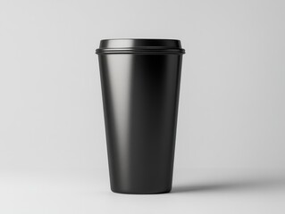 Black Coffee Cup Mockup