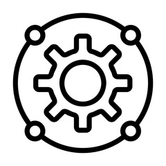 Fototapeta premium technical support Line Icon