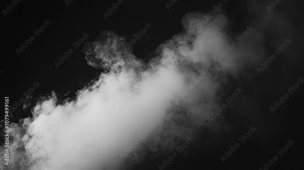 Poster white fog or smoke against a dark background creating a smoke effect for your images
