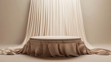 Elegant luxury pedestal backdrop 3D illustration 3D rendering