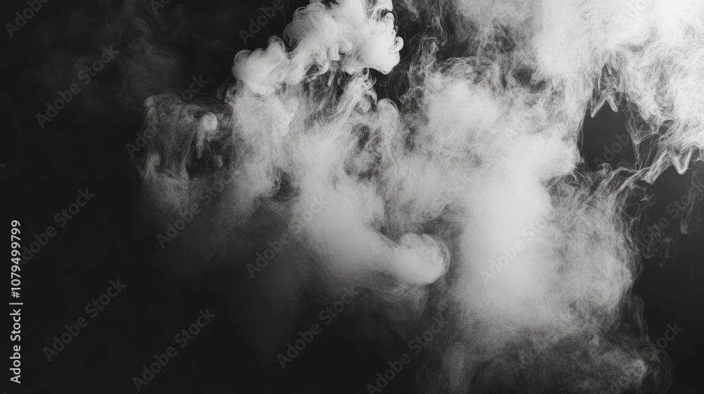 Poster white fog or smoke against a dark background creating a smoke effect for your images