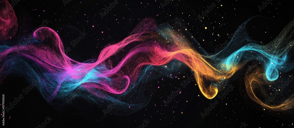 Poster Abstract Design Background Set On Black