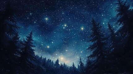 Naklejka premium Starry night sky backdrop