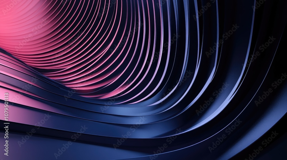 Leinwandbilder sleek geometric background in a minimalistic style 3d illustration and rendering