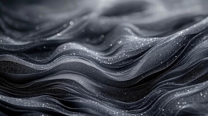 Elegant abstract grey background featuring glitter and wavy patterns Beautiful illustration