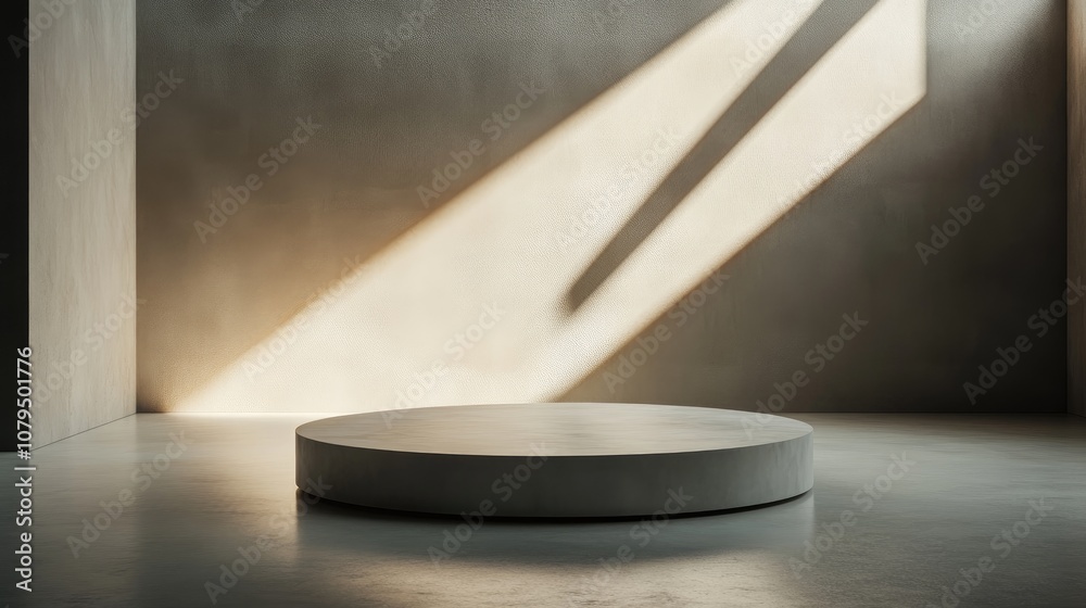 Aufkleber Minimalistic geometric podium for showcasing products 3D rendering