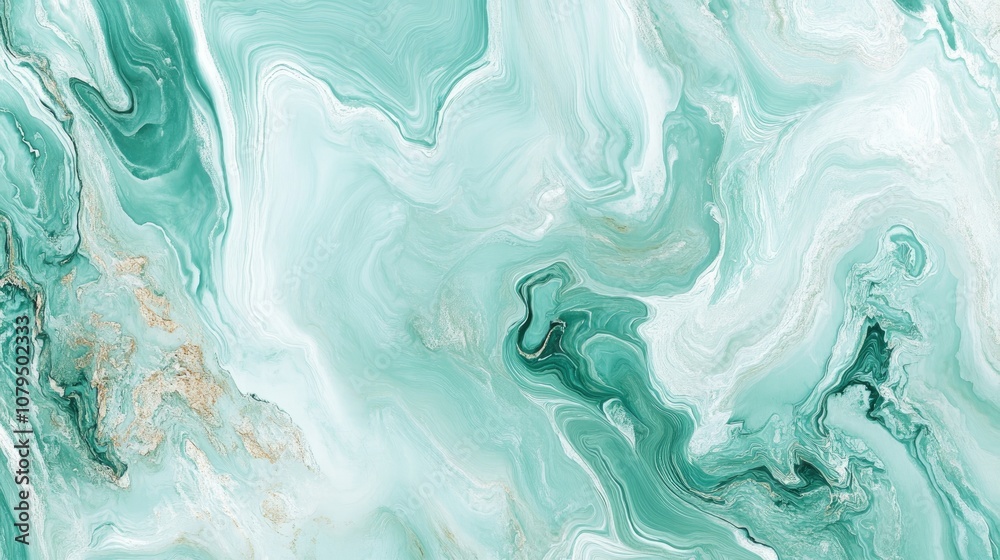 Poster mint green marble aesthetic featuring elegant abstract flow ideal for use as a backdrop or stylish m