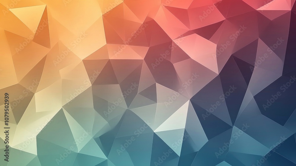 Poster low polygon triangular pattern backdrop
