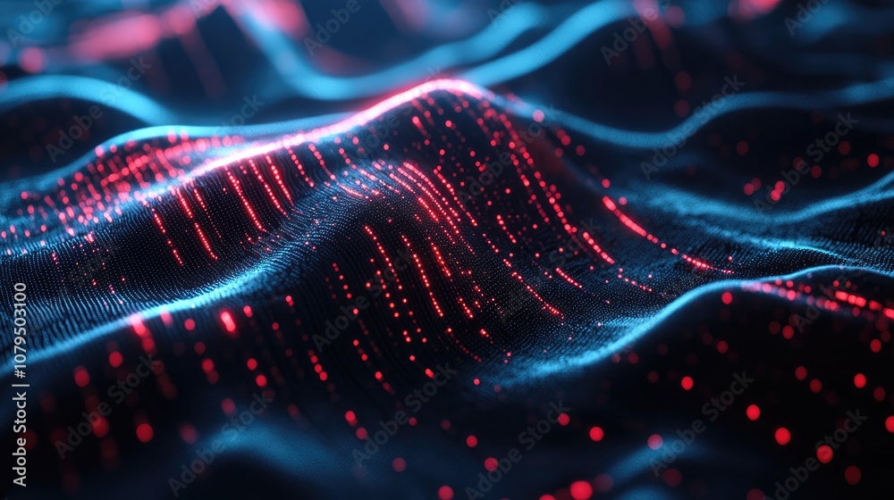Poster glowing abstract virtual neural network design futuristic concept of artificial intelligence depicte
