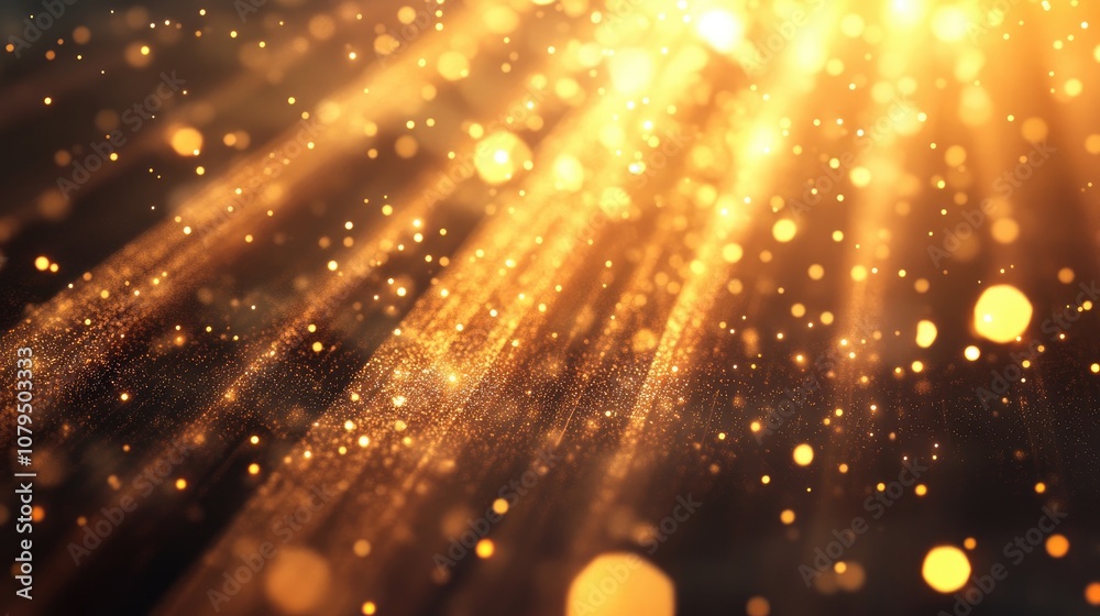 Poster burst of light with radiant particles and lines creating a captivating abstract rays backdrop