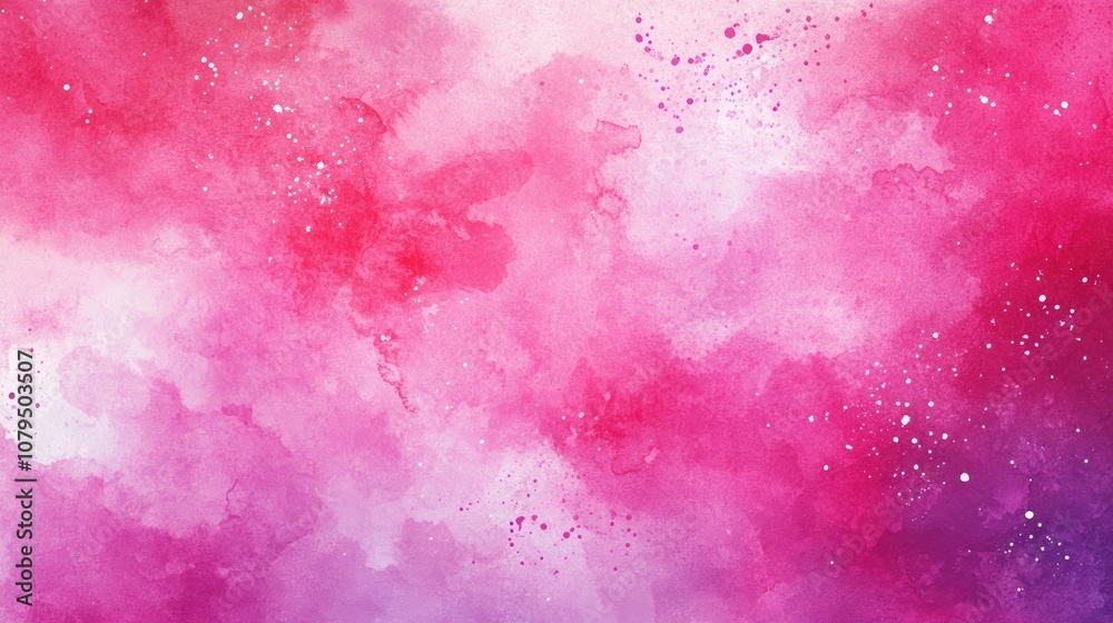 Poster abstract neon pink and magenta watercolor background in a 3d cartoon rendering aquarelle canvas with