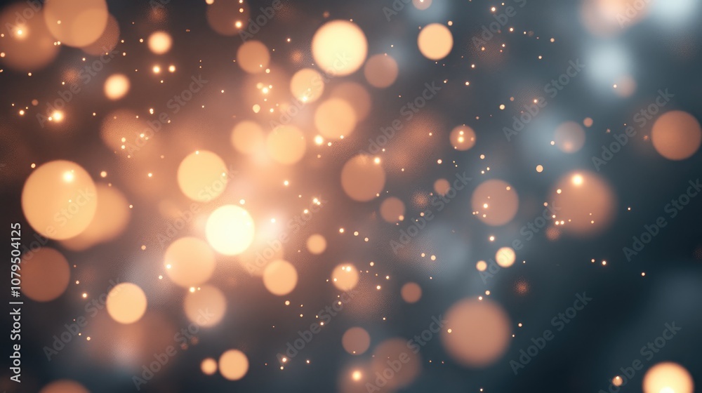 Poster Abstract texture with light bokeh background in 3D cartoon rendering