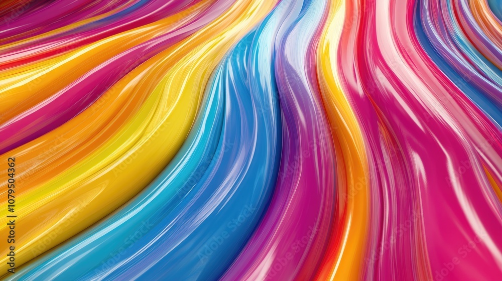 Poster Colorful abstract backdrop for presentation in 3D cartoon rendering