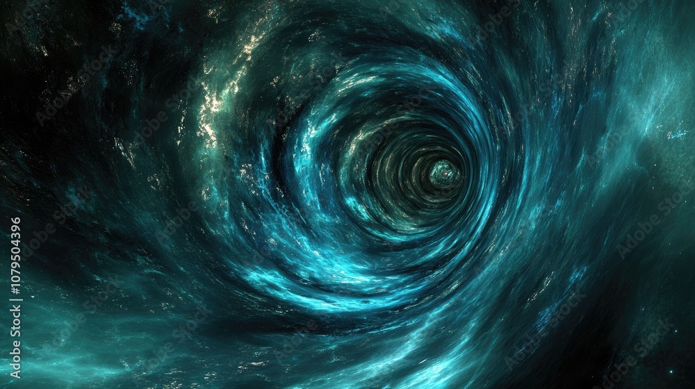 Poster 3d cartoon depiction of a time warp journeying through dark unknown space 3d generated background