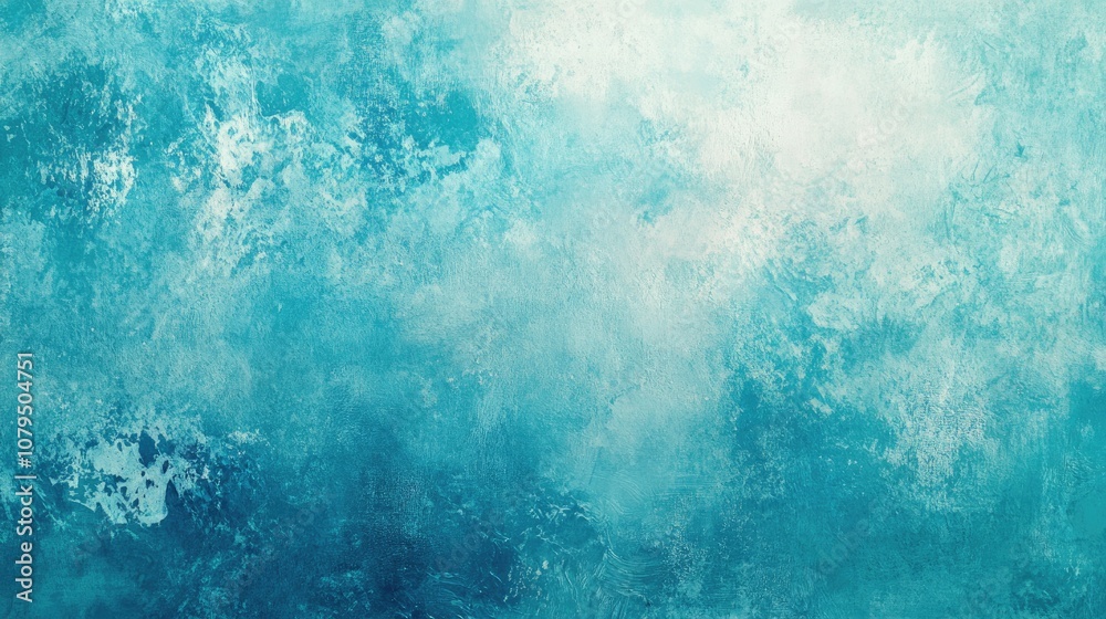Aufkleber gentle strokes and soft textures in turquoise and light blue create a tranquil atmosphere reminiscen