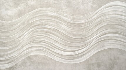 Panoramic gray line drawing on kraft paper texture with soft white light ideal for wide screen wallpaper design and flat rice grey surface effects Simple cement look for wall applications