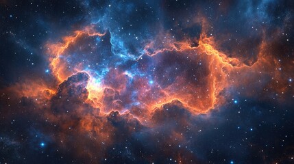 Obraz premium 3D cartoon rendering of dramatic nightscapes featuring stars nebulae and galaxies against a vast dark sky