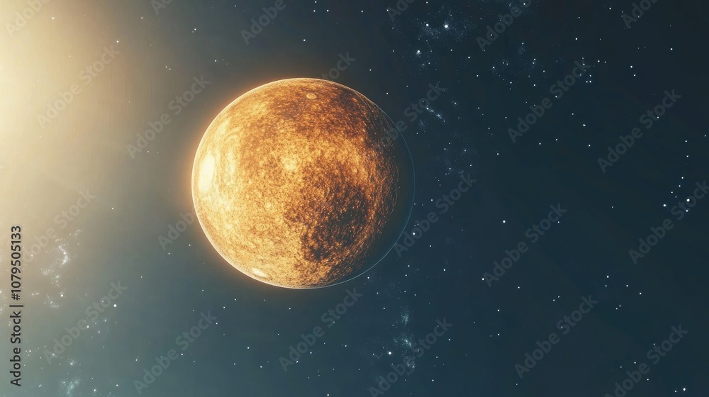 Aufkleber 3d cartoon representation featuring venus the second planet from the sun known as a terrestrial plan