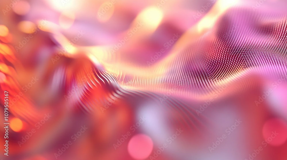 Poster Abstract texture with a light bokeh background in a 3D cartoon rendering