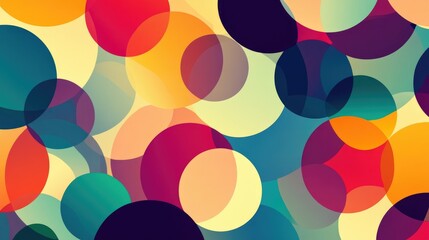 Abstract multicolor geometric pattern with circular shapes