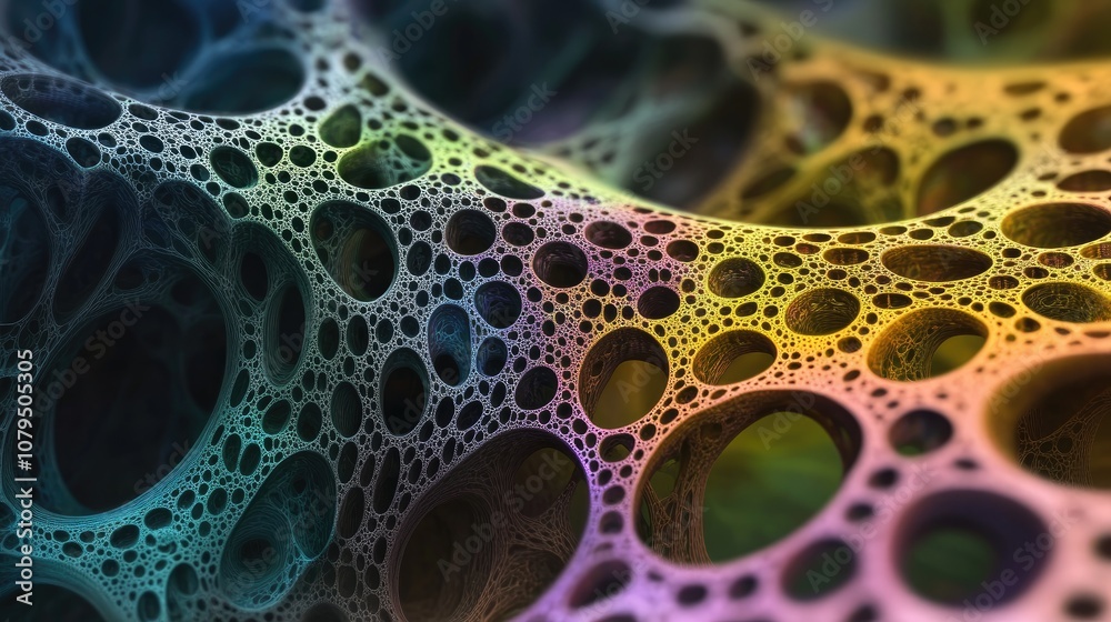 Aufkleber fractal in 3d cartoon rendering
