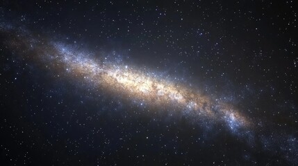 Fototapeta premium 3D cartoon portrayal of the Milky Way and stars in a dark galaxy