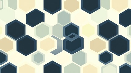 Stylized seamless geometric pattern featuring a hexagonal grid design perfect for textile design and wallpaper applications