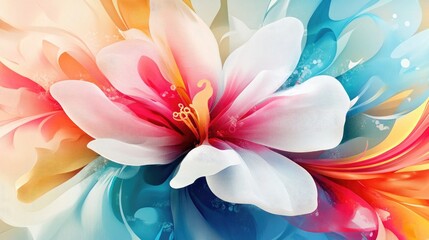 Fototapeta premium Colorful abstract floral designs