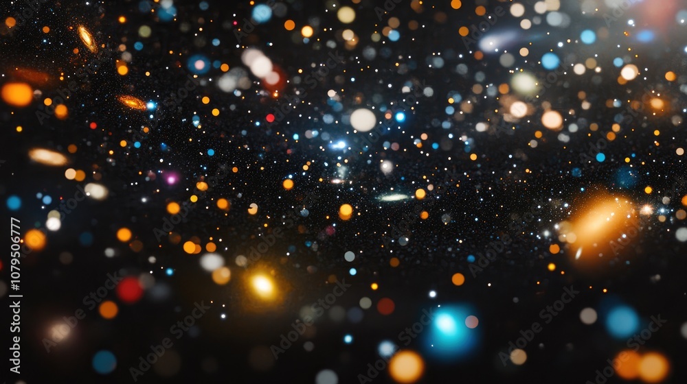 Aufkleber cartoon rendering in 3d of a universe brimming with stars nebulae and galaxies