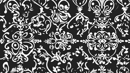 Monochrome Abstract Pattern Seamless Decorative Background